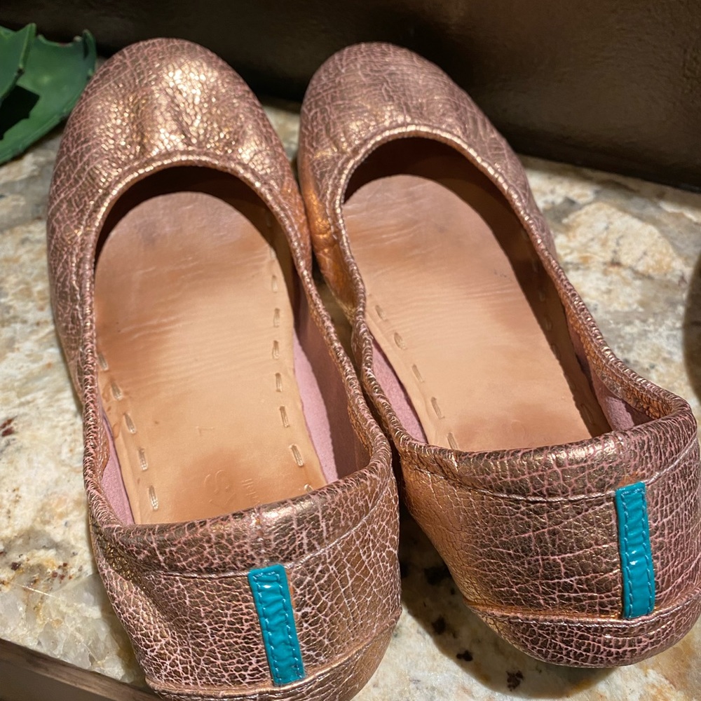 Rose gold Tieks ballet flats